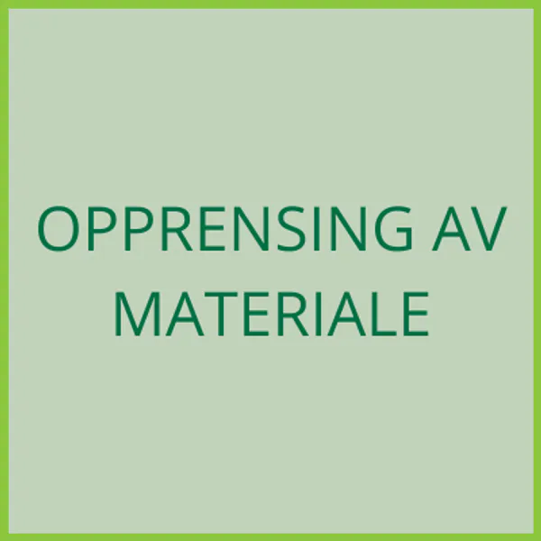 Hovedbilde Opprensing av materiale
